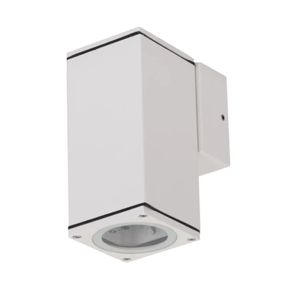 Alpha White Exterior Down Wall Light