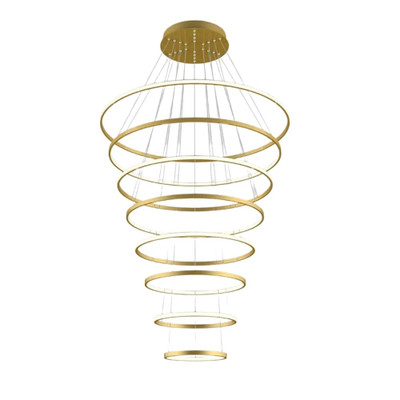 Cali Gold LED Eight Rings Pendant