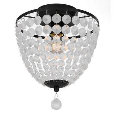 Graciela Black Frosted Beads Basket Close To Ceiling Light 