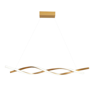 Twirl Gold Opal Modern Wavy Pendant Light