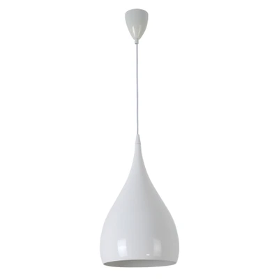 Spinning Top Narrow Contemporary Pendant Light - White