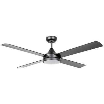 Stradbroke Black DC Ceiling Fan with Tricolour LED Light