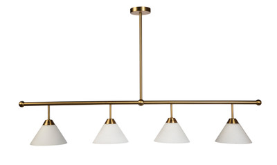 Zena 4 Light Gold Linear Frame Pendant
