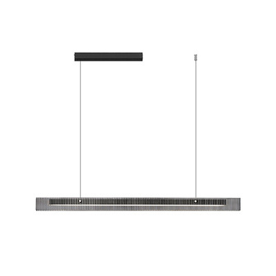 Gladys Brushed Black Linear LED Glass Pendant Light