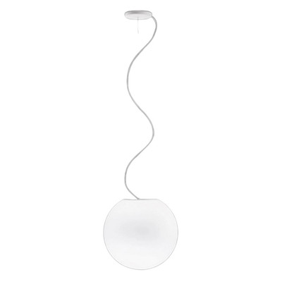 Lumi Sfera Satin White Round Glass Pendant