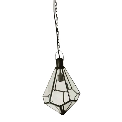 Havana Antique Brass Glass Lantern Pendant