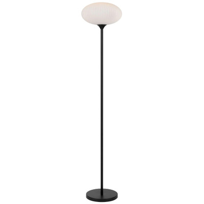 Norilsk Black Opal Matt Ribbed Glass Floor Lamp