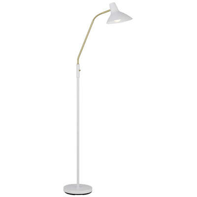Farrah White Mid-Century Modern Adjustable Floor Lamp