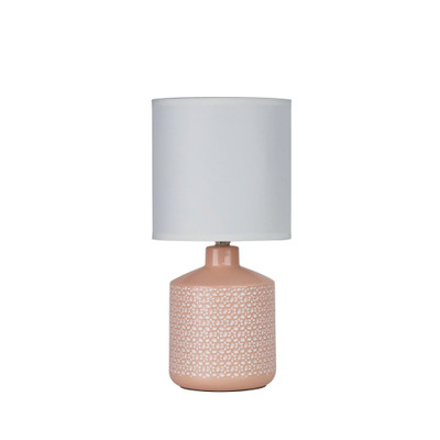 Clinton Glossy Pink Ceramic Bedside Table Lamp