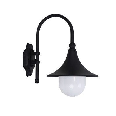 Merida Black Aluminium Outdoor Wall Lamp