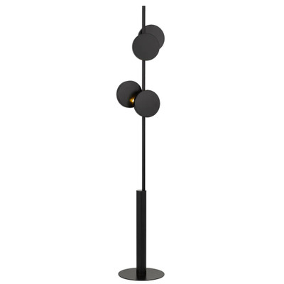 Empire Satin Black Floating Discs Floor Lamp