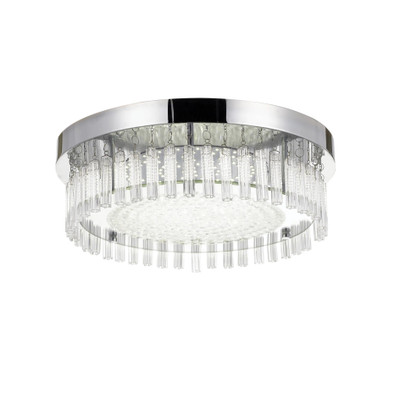 Andrada 30W Round Chrome Crystal Ceiling Light