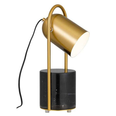 Forster Black and Gold Curved Modern Desk Lamp