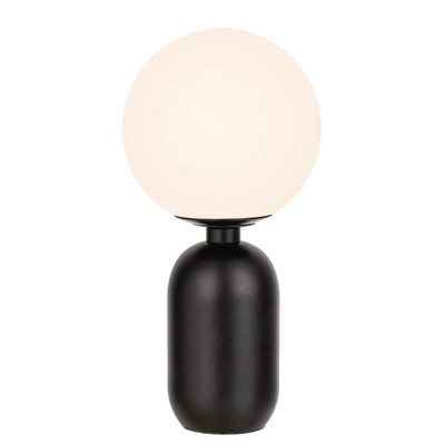 Torcia Round Opal Black Table Lamp