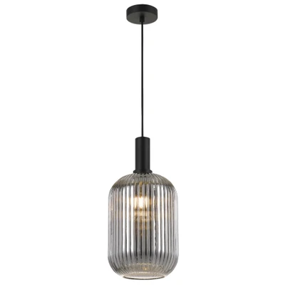 Kabala Black Smoke Glass Pendant Light