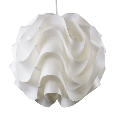 Chanelle White Wavy Ball Retro Pendant