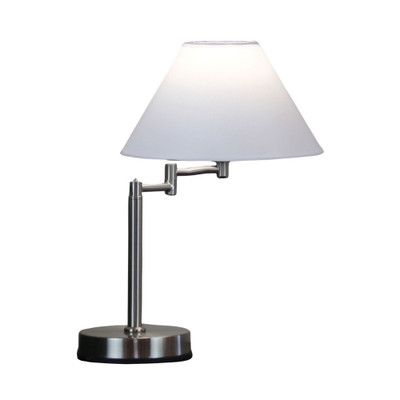 Zen Brushed Chrome Swing Arm Touch Table Lamp