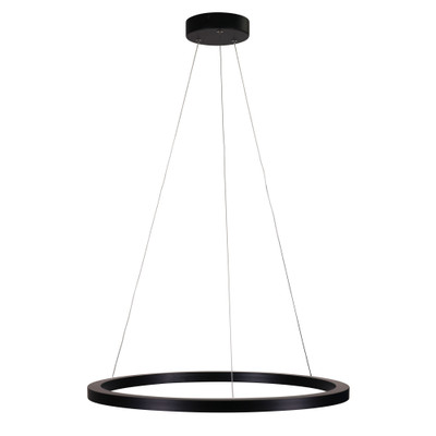 Nebula Black Modern CCT LED Halo Pendant Light