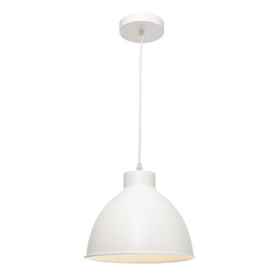 Dexter White Metal Dome Pendant Light