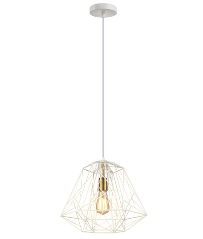 Mars White Diamond Cage Pendant Light