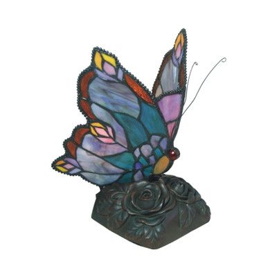 Tiffany Butterfly Stained Glass Lamp