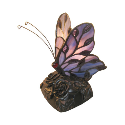 Blue Butterfly Tiffany Stained Glass Table Lamp