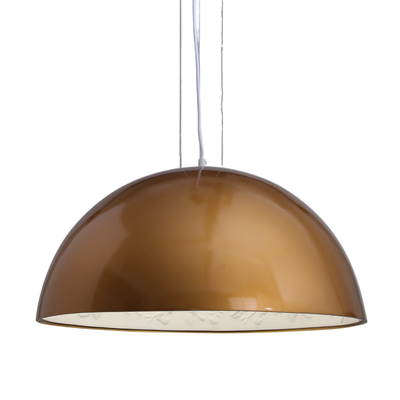 Floral Hemispherical Decorative Pendant Lamp - Gloss Gold-1