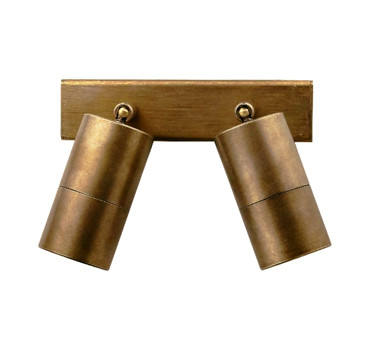Eimeo Aged Brass Adjustable Twin Bar Spotlight