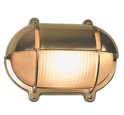 Freemantle Brass Long Outdoor Eyelid Bunker Light