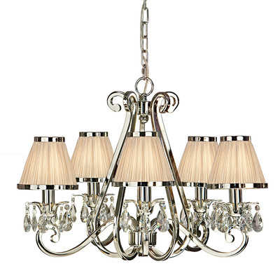 Luxuria 5 Light Chandelier - Shimmer Grey