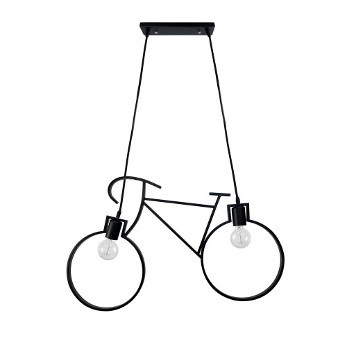 Velo Black Bicycle Featured Statement Pendant