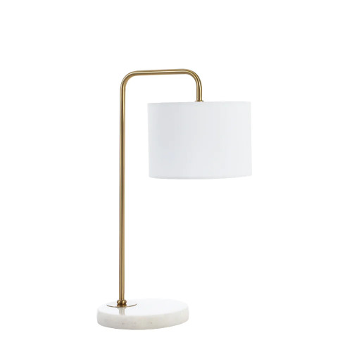 Apricus Gold White Contemporary Table Lamp