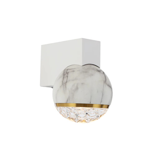 Odette White Marble Modern Wall Light