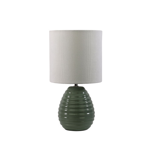 Latia Textured Green Ceramic Table Lamp