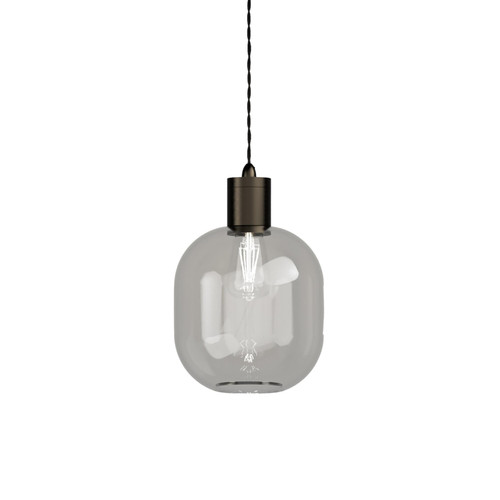 Parlour Iron Curve Clear Glass Pendant