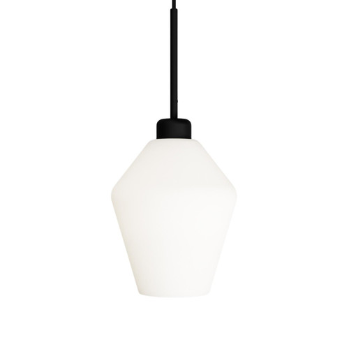 Parlour Lite Black Geo White Glass Pendant Light