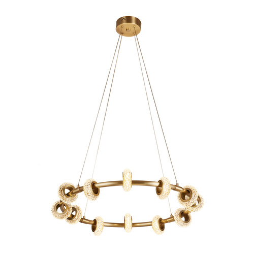 Warsaw Brass LED Ring Pendant Chandelier