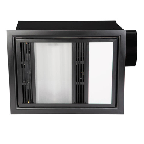 Domini 3 in 1 Exhaust Fan With 13W CCT LED Light And Heat - Black