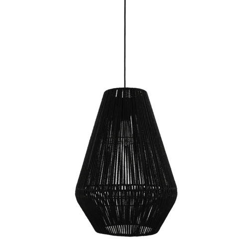Carter Black Paper Rope Pendant Light