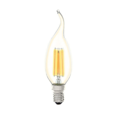 4W Clear Flame Candle Cool White E14 LED Bulb