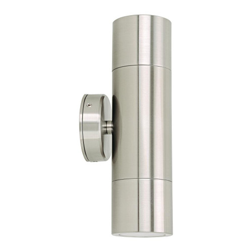 Shadow Stainless Steel Fixed Exterior Twin Wall Light