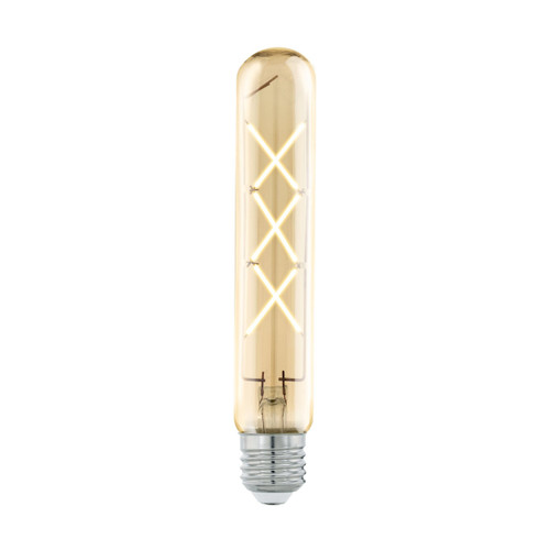 4W T30 Cross Filament Amber Glass Warm White E27 LED Bulb