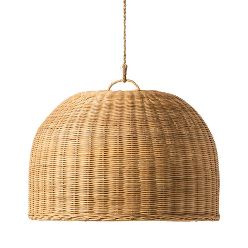 Natia Oversized Natural Rattan Dome Pendant Shade