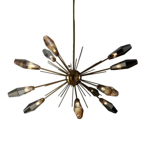 Amelia Smoke Grey Glass Sputnik Chandelier