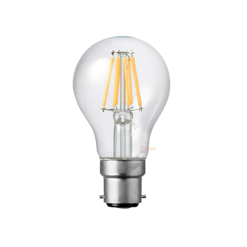 8W A60 GLS Clear Dimmable Natural White B22 LED Bulb