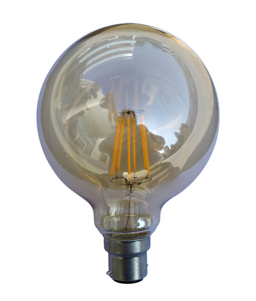 6W G125 Filament Warm White B22 LED Bulb