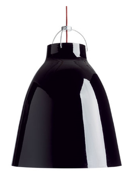 Carbon Steel Bell Minimalist Pendant Light - Gloss Black