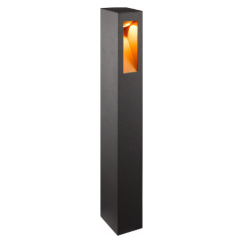 Dione Matt Black Angular LED Bollard Light