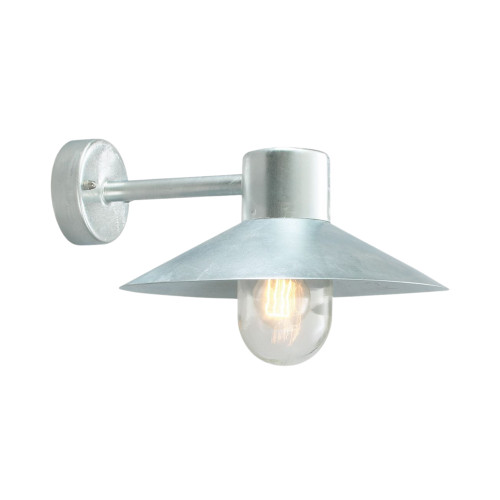 Lund Galvanised Steel Cone Wall Light