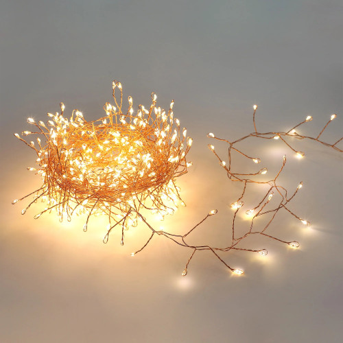 Warm White Micro LED Copper Cluster String Light